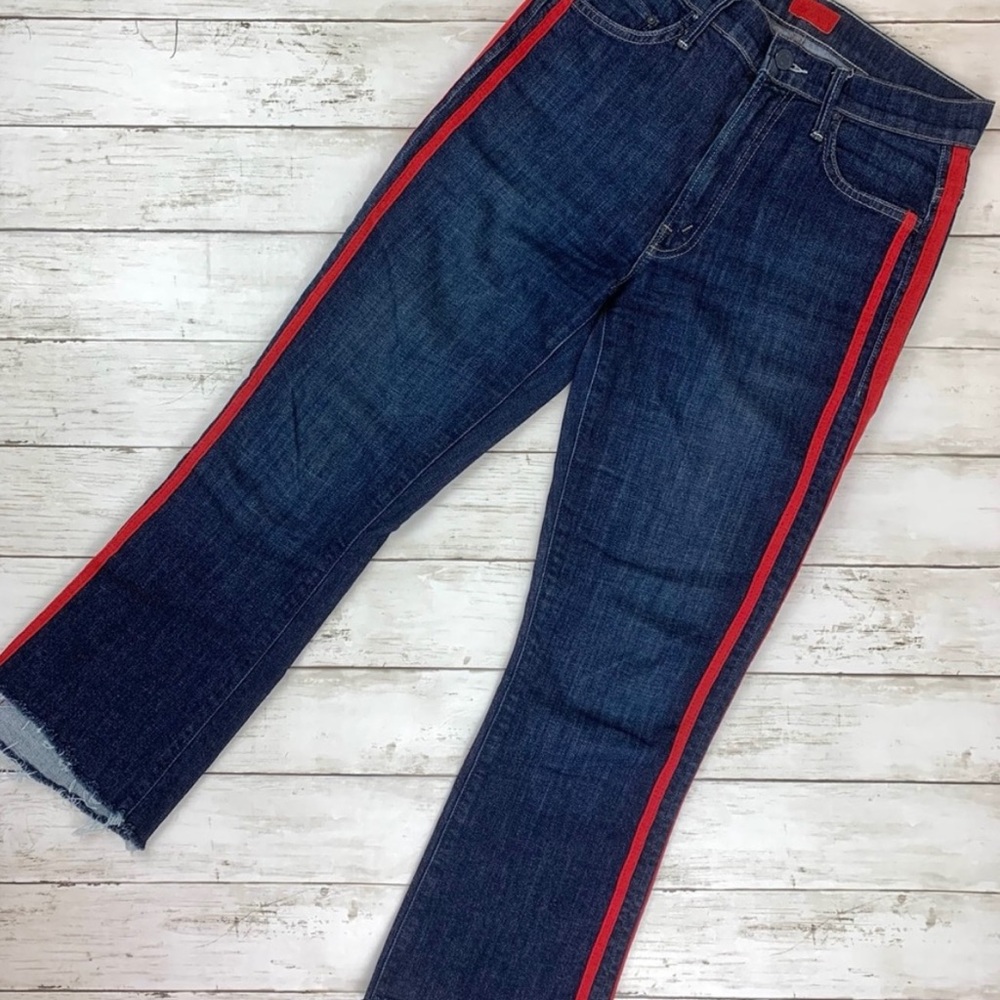 Mother Insider crop step fray